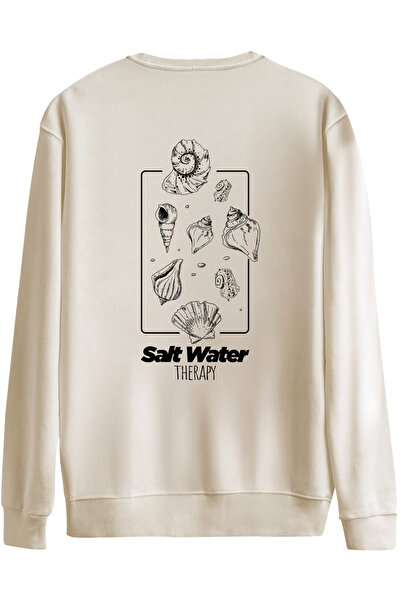BetterThanCo Salt Water Printed Crew Neck Oversized Sweatshirt