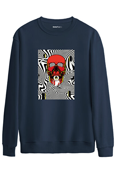BetterThanCo Handsome Printed Crew Neck Oversized Sweatshirt