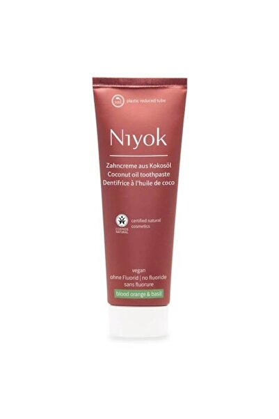 Niyok toothpaste with coconut oil, sweet orange blossom and basil, 75 ml