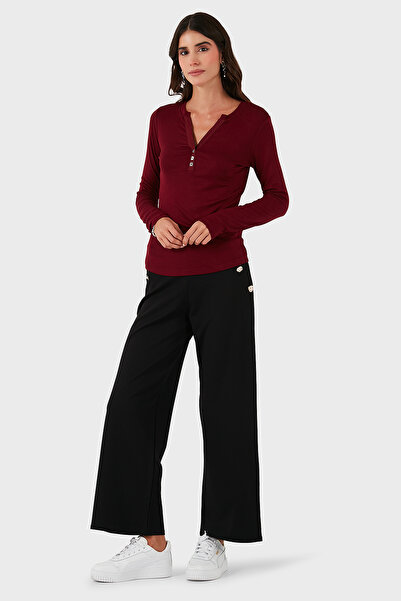 Via Dante Παντελόνι Straight Fit με λεπτομέρεια από πέτρα ΠΑΝΤΕΛΟΝΙ 268755080