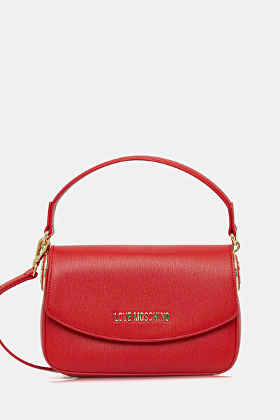 Love Moschino Women's Leather Metal Buckle Closure Adjustable Strap Red Shoulder Bag Jc4372Pp0Nkf0-500