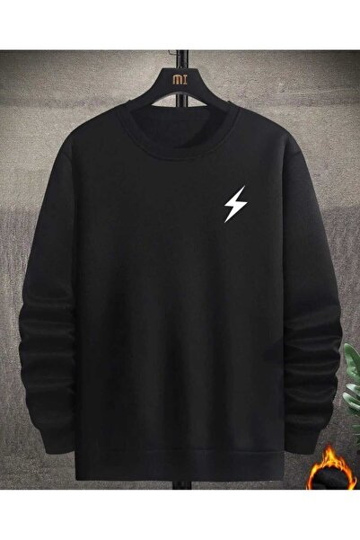 Hunors Sportswear & Company سويت شيرت شيمشيك مطبوع من القطن برقبة دائرية للجنسين