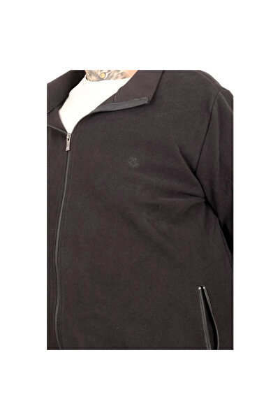 cusseli Men's Plus Size Cardigan Zippered U24442