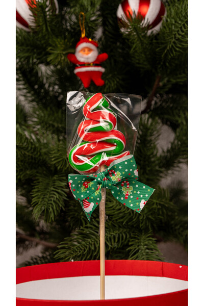 CandyZoo Çam Lolipop Yılbaşı Süslü Şeker 40-45 Gr. 1 Adet