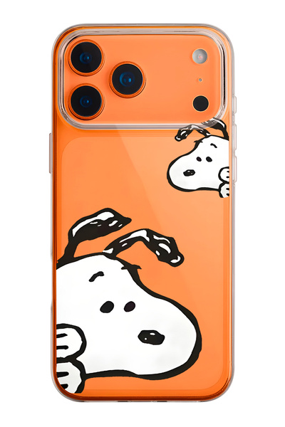 mooodcase iPhone 17 Pro Max Uyumlu Cool Doggo Desenli Şeffaf Silikon Telefon Kılıfı