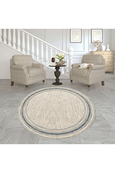 GNL HOME Yuvarlak Desen Bej Halı