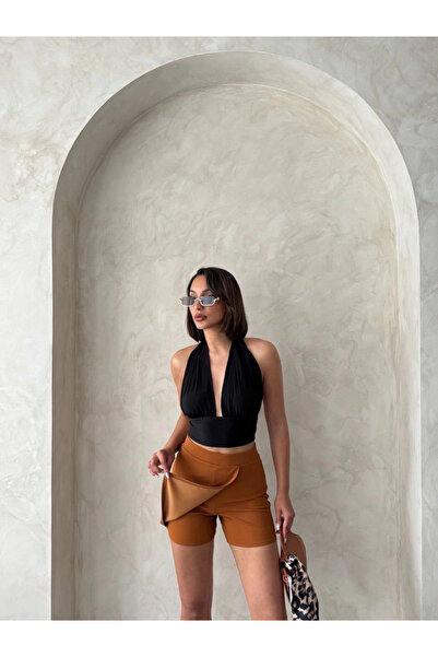 ZENGEZUR MALL Mtxdpn Shorts Skirt with Flap Camel S208 (164221) (Size: S)