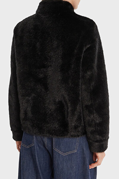 Guess Luna Regular Fit Mock Neck Suni Faux Fur Coat W5Bl64W3920 Coat W5Bl64 W3920 Jblk