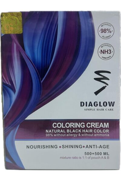 ING DIAGLOW Hair Coloring Cream NATURAL BLACK