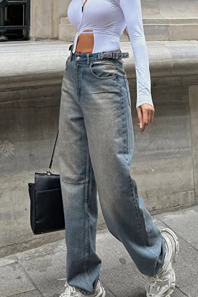 Touz Moda Y2K Streetwear Detail Jean Pants