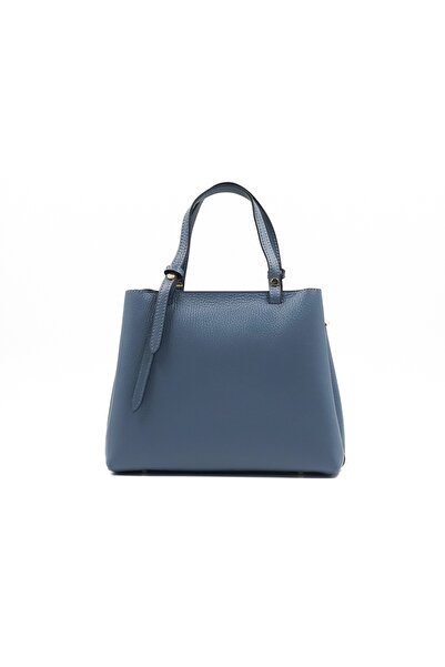 Posete Fagaras Martine Leather Purse - Light Blue, Casual Bag Made of Genuine Leather, Handbag, Bags