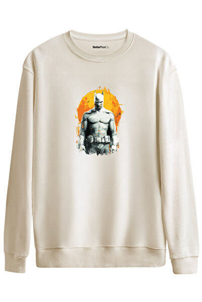 BetterThanCo Whiteman Printed Crew Neck Oversized Sweatshirt