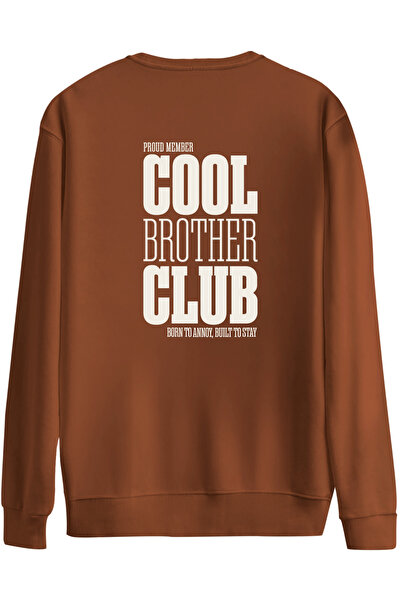 BetterThanCo Cool Brother Club Printed Crew Neck Oversized Sweatshirt