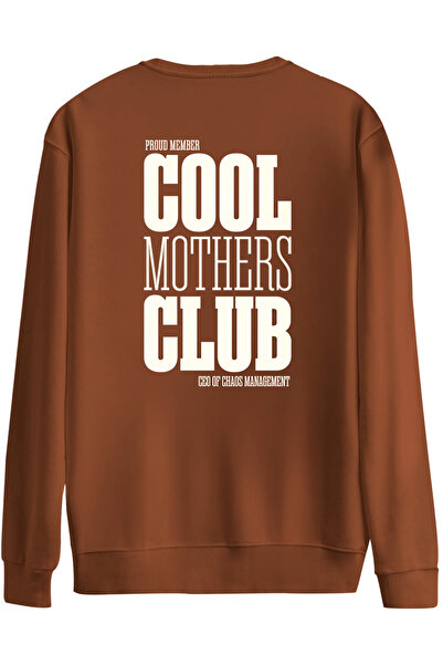 BetterThanCo Cool Mothers Club Printed Crew Neck Oversized Sweatshirt