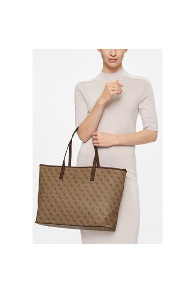 Guess Power Play Large Tote Bag - Brown, Women's Fashion