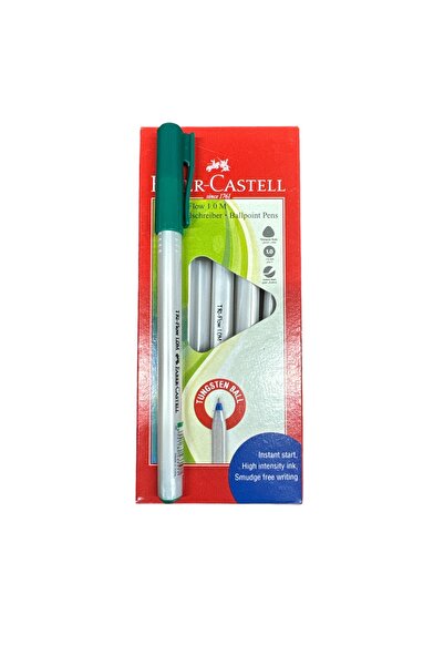 Faber Castell TRIFLOW 1.0 mm Ballpoint Pens - Green -