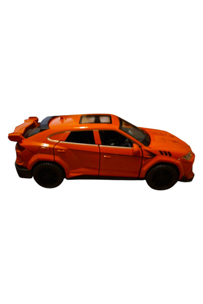 Vision XXI Lamborghini Urus Car, Metal Model, Scale 1:32, Spring Mechanism, 16 cm, Orange