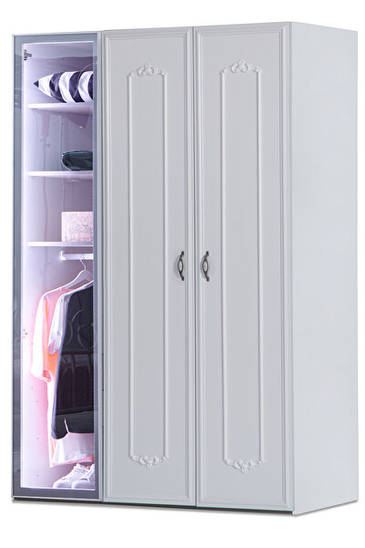 benim odam Helen 3 Kapılı Cam Kapaklı Dolap Genç / Çocuk Odası 303