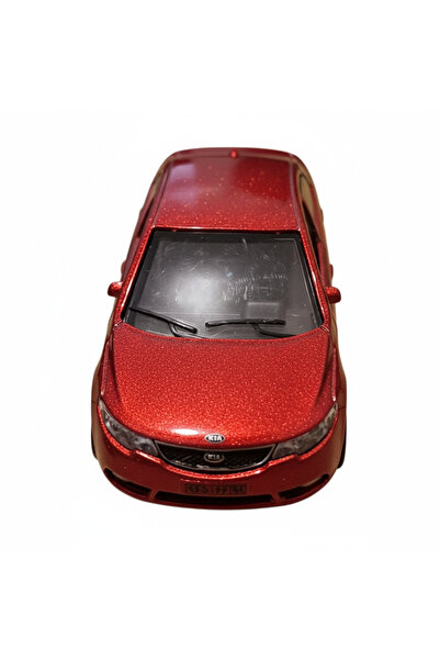 Vision XXI Kia Forte Car, Metal Model, Diecast, Scale 1:32, Spring Mechanism, 12 cm, Red