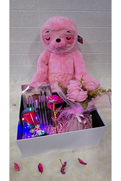 Laydy Collection Çiçek Buketli& Yogacı Ayıcıklı Hediye Seti