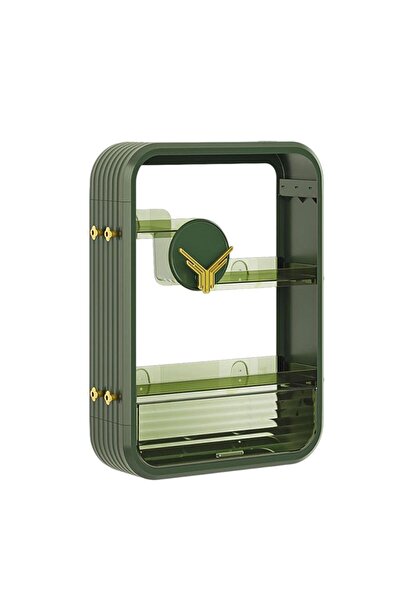 ZeeSquare Toiletries Storage Rack Bathroom Shelf Vanity Organizer Rack for Home Green