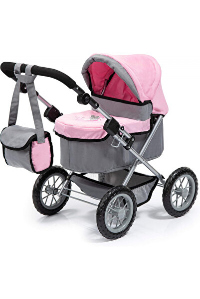 Bayer Trendy Fairy Pink/Grey foldable doll stroller with adjustable handle up to 68cm,