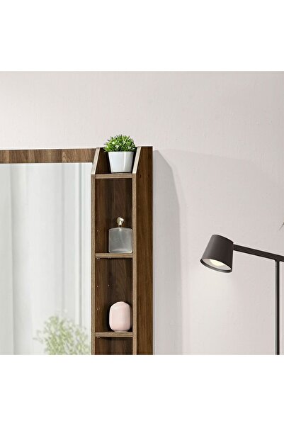 Danube Home Supreme 1-Drawer Tall Dressing Table with Stool - Light Walnut, Engineered Wood, 2-Year Warranty