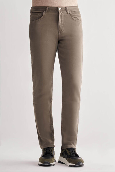 İmza 5 Pocket Slim Fit Khaki Men's Trousers 1003255322