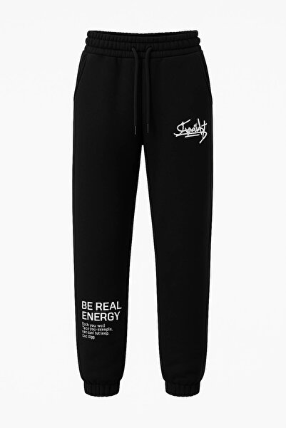 trender 7378 Paça Printed 3 İp 5-14 Yaş 26Kss2000039 Black Boy's Sweatpants 7378