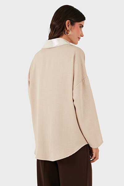 Via Dante Oversized Fit Pul Detailed Long Sleeve Shirt Shirt 69143120