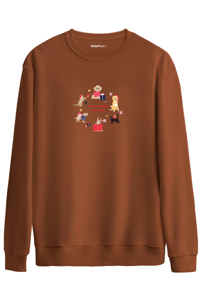 BetterThanCo Paw - سويت شيرت Mas مطبوع برقبة دائرية قصة فضفاضة