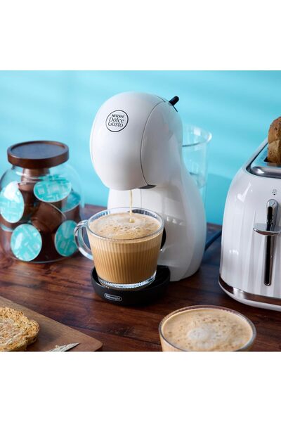 Nescafé Dolce Gusto De'Longhi Piccolo XS EDG210.WB Coffee Maker, 0.8 L, Black and White