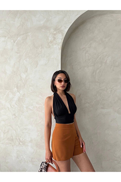 ZENGEZUR MALL Mtxdpn Shorts Skirt with Flap Camel S208 (164221) (Size: S)