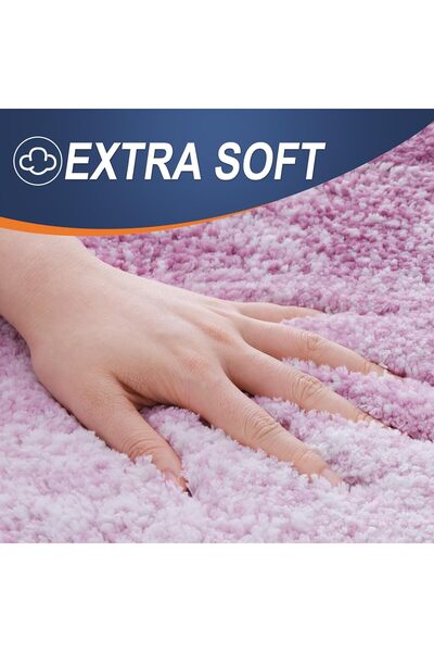 Faria Bath Mat, Fluffy and Absorbent, 41x61cm, Microfiber Non-Slip Base, Machine Washable, Pink