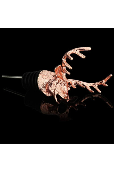 zola Wine bottle aerator, deer shaped, height 10 cm, stainless steel, brown