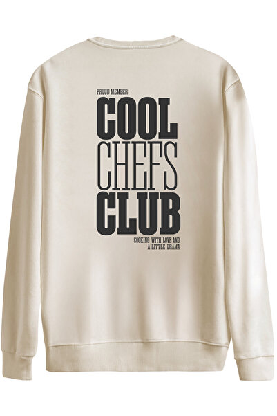 BetterThanCo Cool Chefs Club Printed Crew Neck Oversized Sweatshirt