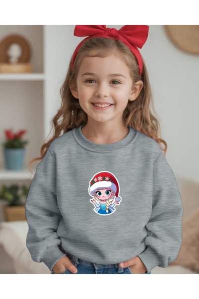 haha Tricou cu mânecă lungă imprimat cu tematică de Crăciun pentru copii