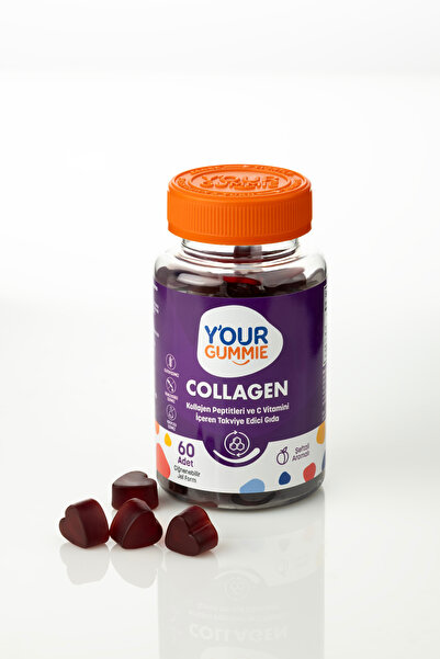 Y'our Gummie Collagen + Vitamin C Chewable Gummy 60 Pieces Type I- Type Iii Collagen / Vitamin C