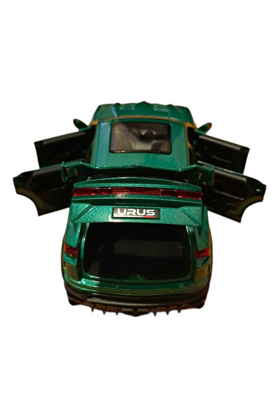 Vision XXI Lamborghini Urus Car, Metal Model, 1:32, Diecast, Spring Mechanism, 16 cm, Green