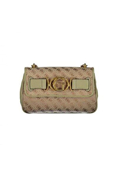 Guess Beige monogram crossbody bag