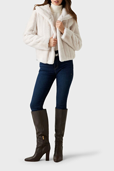 Guess New Shophy Regular Fit Shawl Collar with Pocket Faux Faux Fur Coat W0Bl0Nwdch0 Coat W0Bl0N Wdch0 G9L9