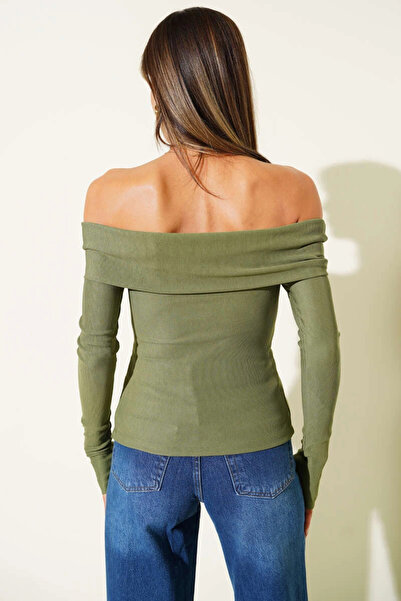 ZENGEZUR MALL Drnds Madonna Collar Buttoned Blouse Green T4329 (161925) (Size: S)