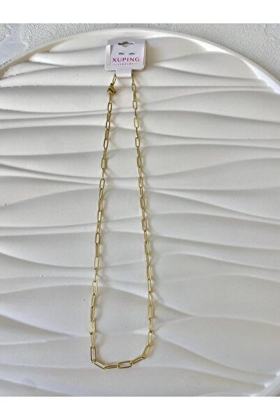 XP XUPİNG XUPİNG 14 AYAR ALTIN KAPLAMA ATAÇ MODEL ZİNCİR KOLYE 45CM