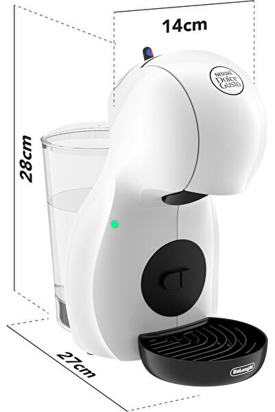 Nescafé Dolce Gusto De'Longhi Piccolo XS EDG210.WB Coffee Maker, 0.8 L, Black and White