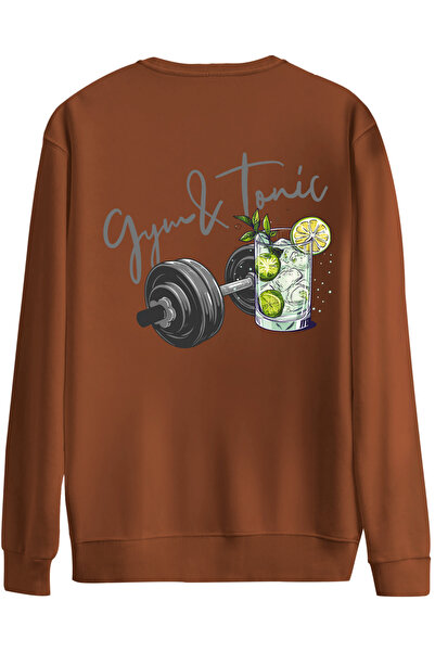 BetterThanCo Tonic pentru sală de gimnastică cu imprimeu guler rotund supradimensionat Swea tricou