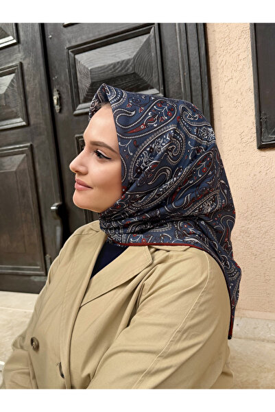 Ma'Polien Soft Eşarp İndigo-Bordo