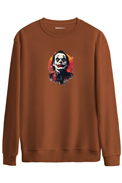BetterThanCo Sadness Printed Crew Neck Oversized Sweatshirt