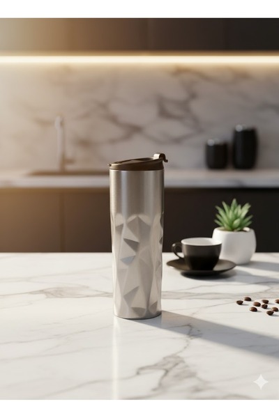 LİBE Stainless Steel Pea Pattern Thermos
