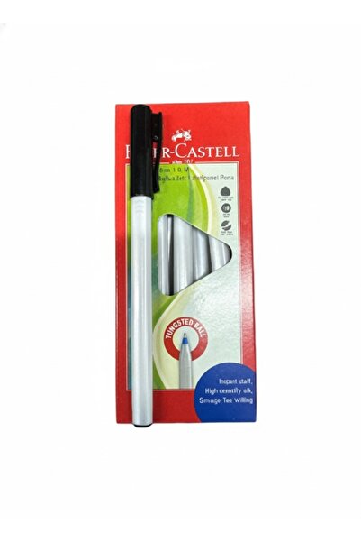 Faber Castell TRIFLOW 1.0 mm Ballpoint Pens - Black - 10