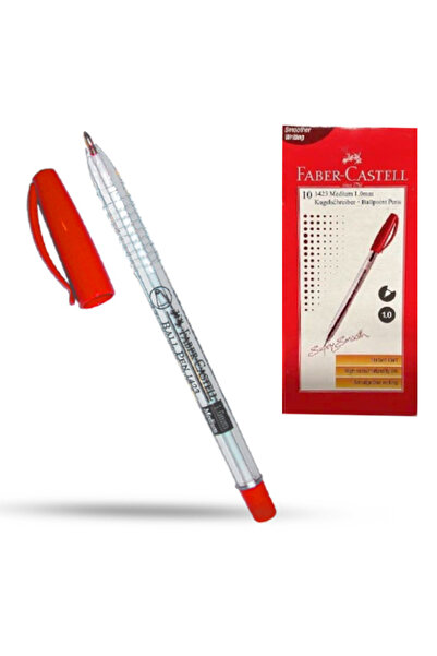 Faber Castell FC Ballpen 1423 Red 1mm Box of 10